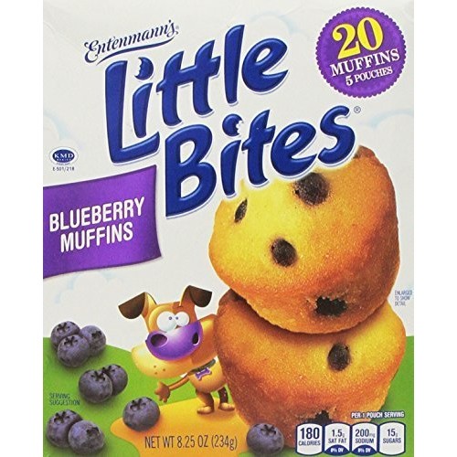 Entenmanns Little Bites 5 Ct Blueberry Muffins 8.25 Oz By Enten