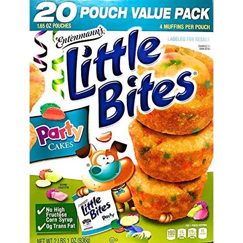 Entenmanns Little Bites Party Cakes Muffins 20 Pouches