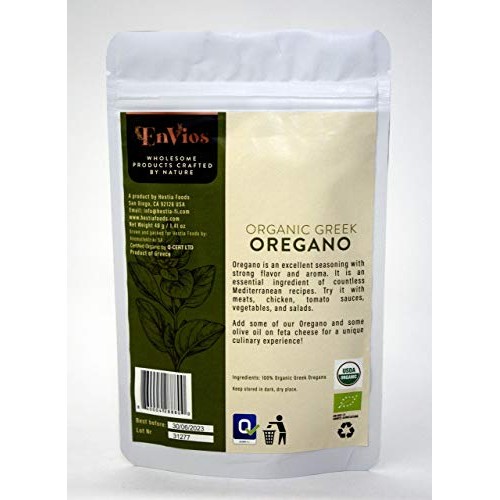 Organic Greek Oregano. By Envios 40 G / 1.41 Oz.