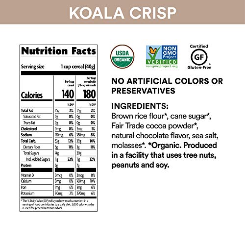 Koala Crisp Chocolate Organic Cereal, 26 Oz Bag Pack Of 6 Glut Koala Crisp Chocolate Organic Cereal, 26 Oz Bag Pack Of 6 Glut