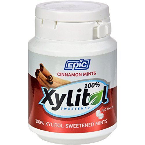 Epic Dental Mints - Cinnamon Xylitol Bottle - 180 Ct Pack Of 2