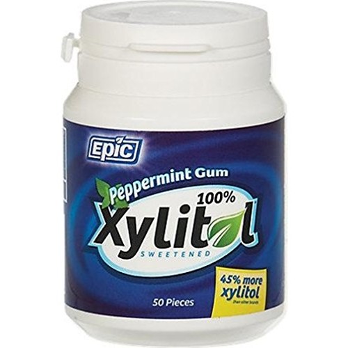 Epic Xyitol Peppermint Flavored Gum, 50-Count Pack Of 4