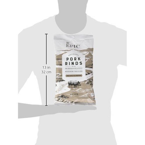 Epic Artisanal Pork Rinds, Sea Salt &Amp; Pepper, 2.5 Oz