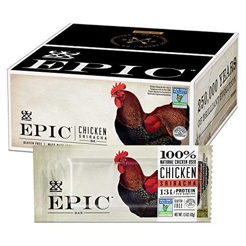 Epic Chicken Sriracha Protein Bars, Whole 30, Keto Friendly, 12C