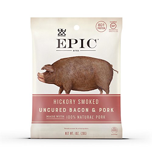 Epic Jerky Bites, 100% Natural, Bacon, Sea Salt, 2.5 Ounce, 4 Count