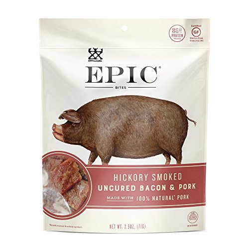 Epic Jerky Bites, 100% Natural, Bacon, Sea Salt, 2.5 Ounce, 4 Count