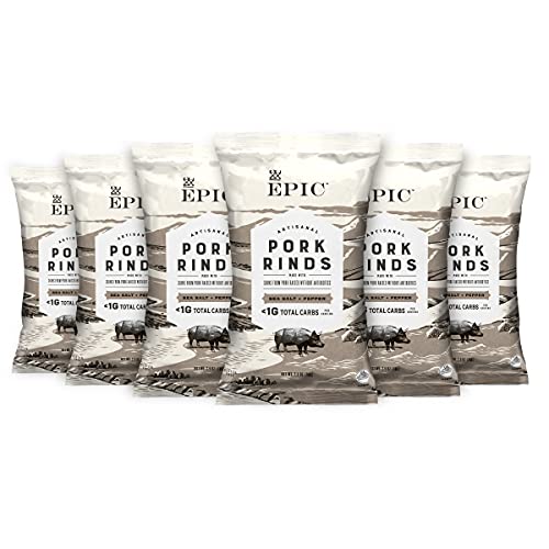 Epic Provisions Artisanal Pork Rinds, Sea Salt and Pepper, Keto ...