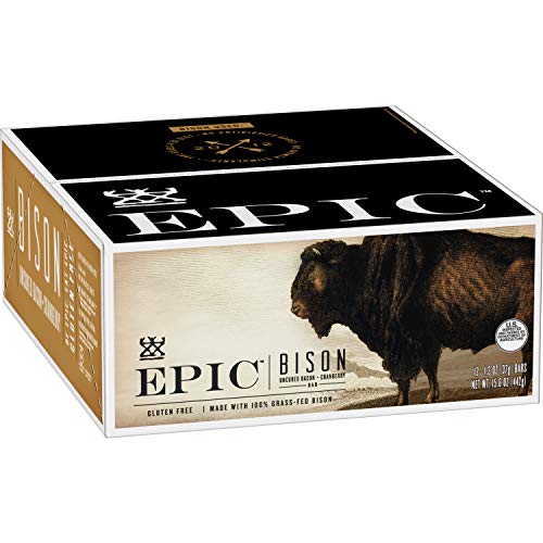 Epic Provisions Epic Bison Bacon Cranberry Bars, Grass-Fed, Pale