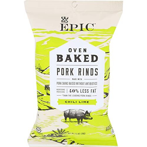 Epic Provisions Oven Baked Chile Lime Pork Rinds, 2.5 Oz