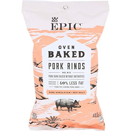 Epic Provisions Oven Baked Himalayan Sea Salt Pork Rinds, 2.5 Oz
