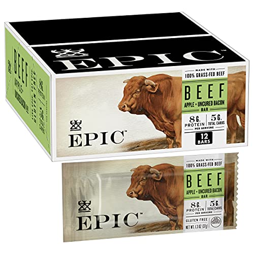 Epic Provisions Protein Bars, Beef Apple Bacon, Paleo Friendly S...