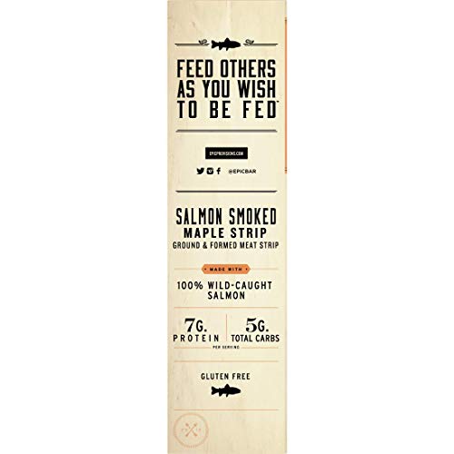 EPIC Smoked Salmon Snack Strips, Paleo Friendly Jerky, 10 ct