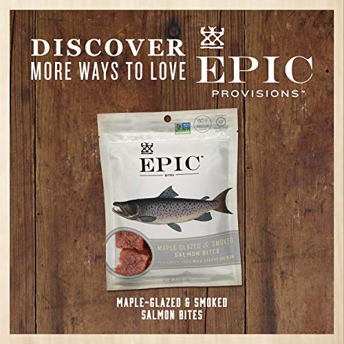 EPIC Smoked Salmon Snack Strips, Paleo Friendly Jerky, 10 ct