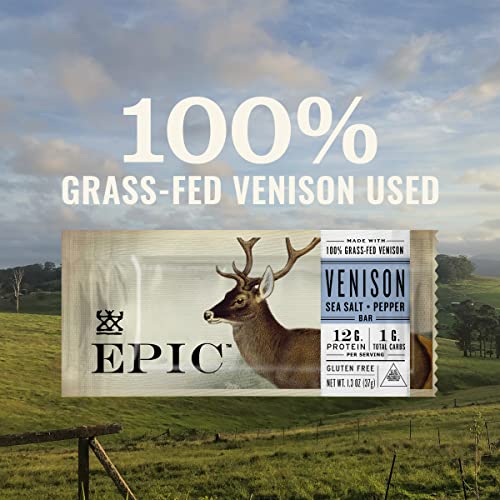 Epic Venison Sea Salt &Amp; Pepper Bars, Keto Friendly, Gluten Free,