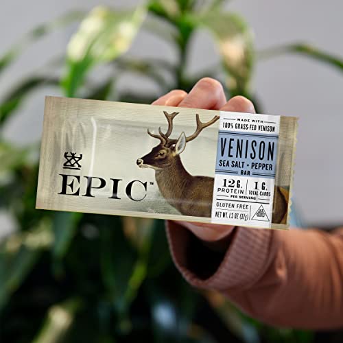 Epic Venison Sea Salt &Amp; Pepper Bars, Keto Friendly, Gluten Free,