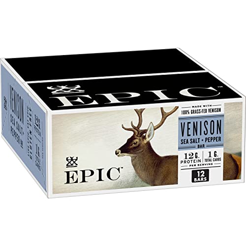 Epic Venison Sea Salt &Amp; Pepper Bars, Keto Friendly, Gluten Free,