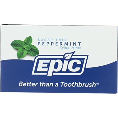 Epic Dental 100% Xylitol Sweetened Breath Mints, Peppermint Flav