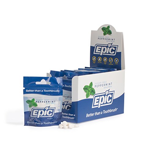 Epic Dental 100% Xylitol Sweetened Breath Mints, Peppermint Flav