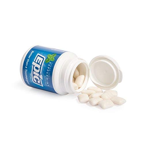 Epic Dental 100% Xylitol Sweetened Gum Peppermint, 500-Count Bu