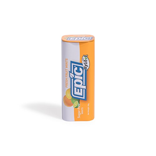 Epic Dental 100% Xylitol Sweetened Mints, Peppermint, 60 Count