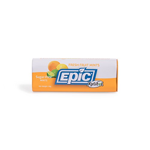 Epic Dental 100% Xylitol Sweetened Mints, Peppermint, 60 Count