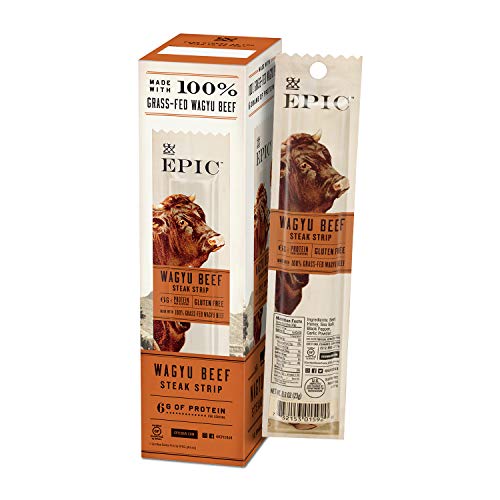 Epic Provisions Wagyu Beef Steak Strips, Grass-Fed, 10 Count Box