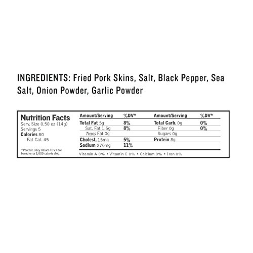 Epic Sea Salt &Amp; Pepper Pork Rinds, Keto Consumer Friendly, 2.5Oz