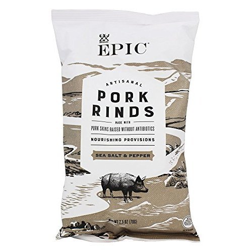 Epic Sea Salt &Amp; Pepper Pork Rinds, Keto Consumer Friendly, 2.5Oz