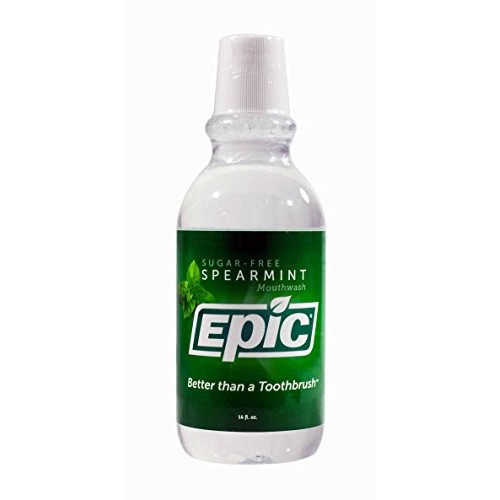 Epic Xyitol Spearmint Flavored Mouthwash, 16-Ounce Pack Of 2