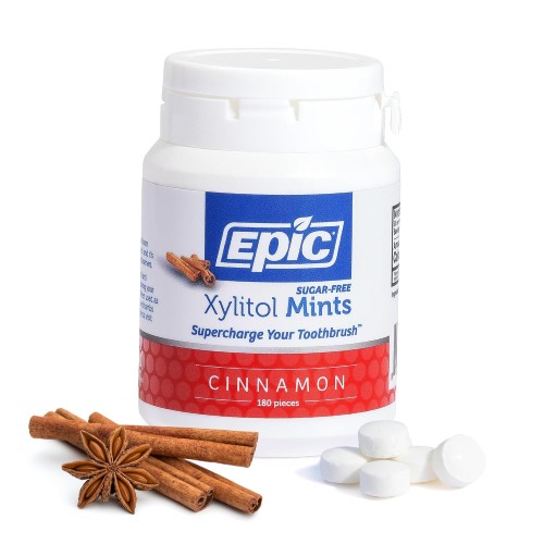 Epic Xylitol Cinnamon Mints, 180 Pieces