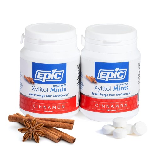 Epic Xylitol Cinnamon Mints, 360 Pieces (2-Pack)