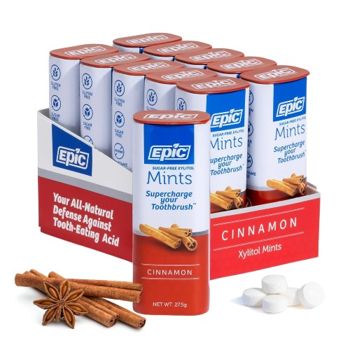 Epic Xylitol Cinnamon Mints, 550 Pieces (10-Pack)