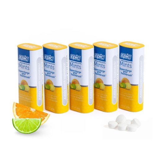 Epic Xylitol Fresh Fruit Mints, 275 Pieces (5-Pack)