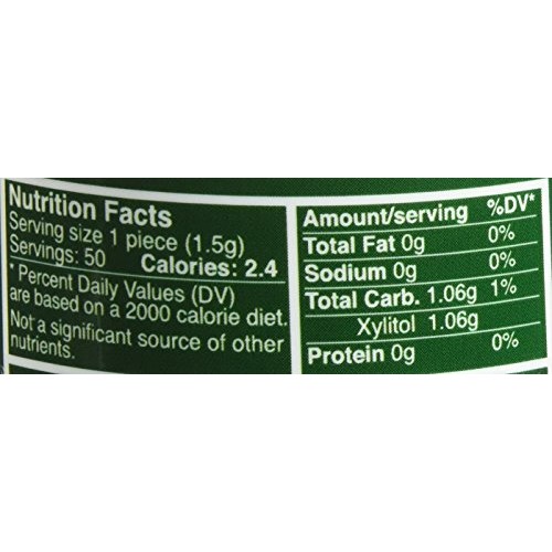 Epic Xylitol Sweetened Spearmint Gum, 50 Count