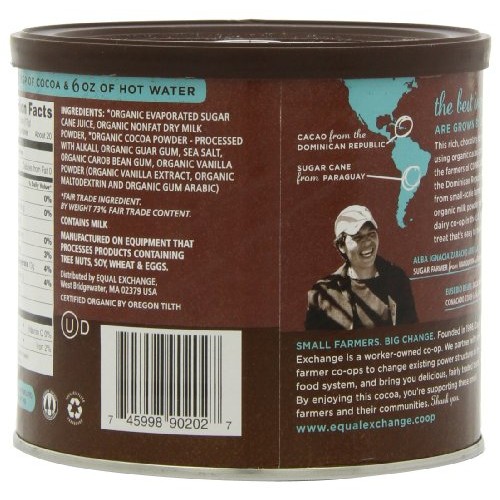 Equal Exchange Organic Hot Cocoa Mix, 12-Ounce Tins Pack Of 3