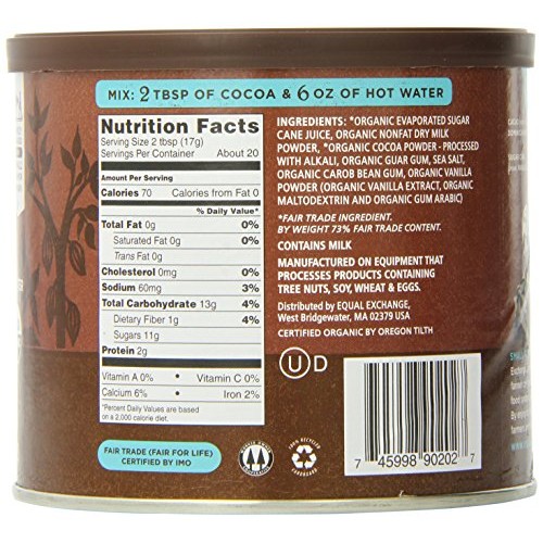 Equal Exchange Hot Cocoa Mix, 12-Ounce Cans