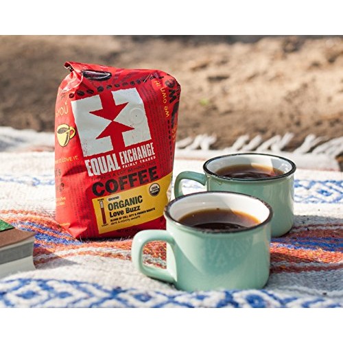 Equal Exchange Love Buzz Blend Organic Coffee Bean, 12-Ounce Pac