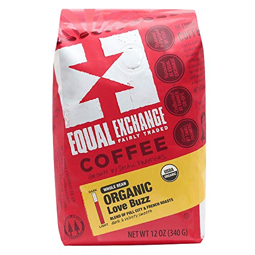 Equal Exchange Love Buzz Blend Organic Coffee Bean, 12-Ounce Pac