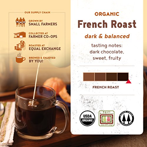 Equal Exchange Organic Whole Bean Coffee, French Roast, 10 Ounce