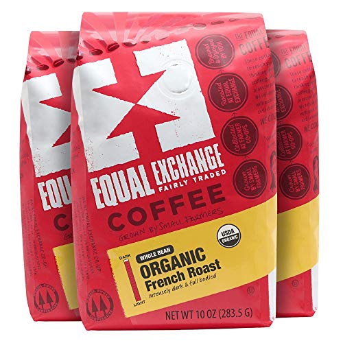 Equal Exchange Organic Whole Bean Coffee, French Roast, 10 Ounce