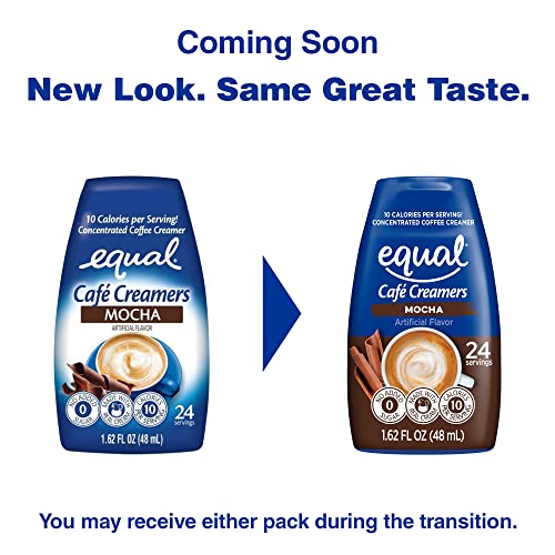 Equal Café Coffee Creamers Mocha, Low-Calorie Coffee Creamer, 1.