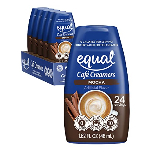 Equal Café Coffee Creamers Mocha, Low-Calorie Coffee Creamer, 1.