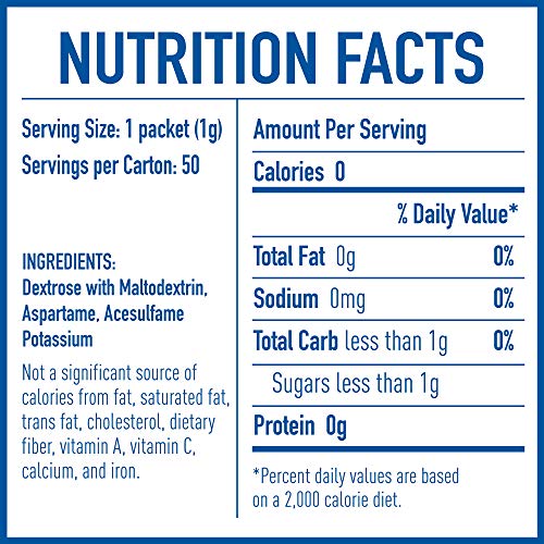 Equal Sugar Substitute Zero Calorie Sugar Alternative Sweetener