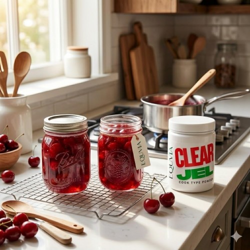 Equvia Clear Jel Powder, Cook Type Thickener for Canning, Jams, and Pie Fillings, 1.5 lbs (680g) – Premium Starch for Home Food Preservation