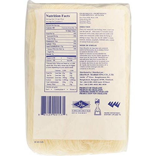 Erawan Vermicelli Rice Noodles, 16 Oz