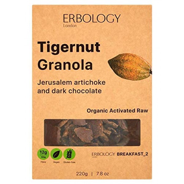 Erbology Organic Tigernut Granola 3 X 7.8 Oz Pack With Sunchok