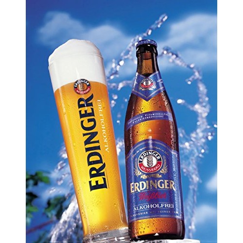 Erdinger Non-Alcoholic Malt Beer, 11.2 Fl Oz 24 Glass Bottles