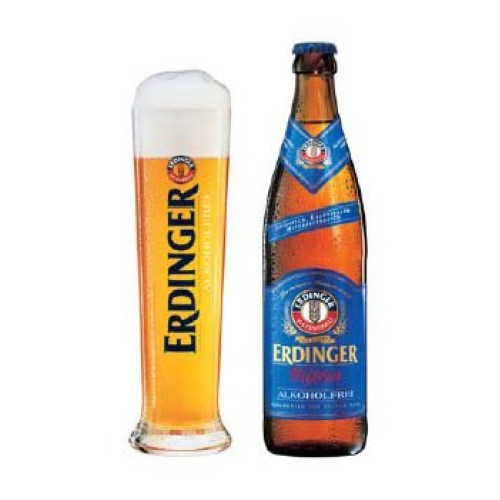 Erdinger Non-Alcoholic Malt Beer, 11.2 Fl Oz 24 Glass Bottles