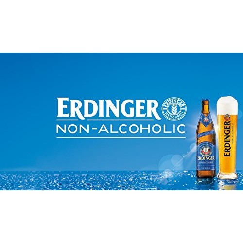 Erdinger Non-Alcoholic Malt Beer, 11.2 Fl Oz 24 Glass Bottles