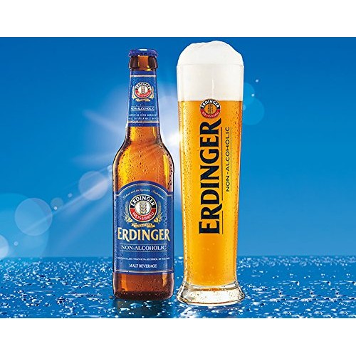 Erdinger Non-Alcoholic Malt Beer, 11.2 Fl Oz 24 Glass Bottles